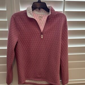 Crewcuts Quilted Half-Zip Pullover - Dusty Rose. Girls xl (12-14)